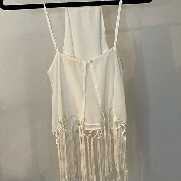 TOBI Sheer Crop Top with Tassels - Picture 6 of 7